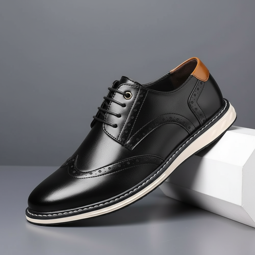 Elegantes zapatos Oxford de cuero