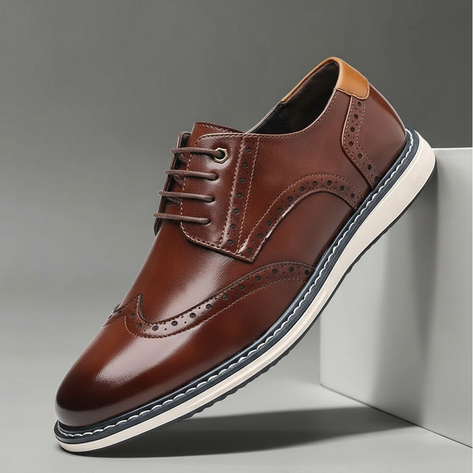 Elegantes zapatos Oxford de cuero