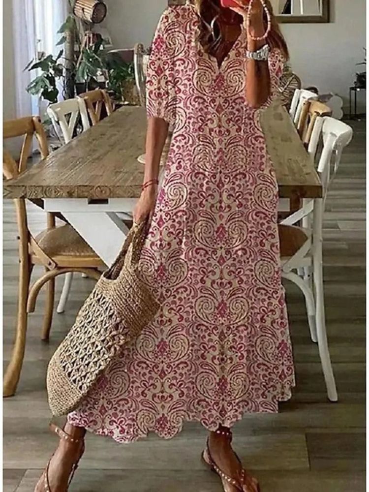 Élodie™ — Vestido maxi floral de terciopelo elegante