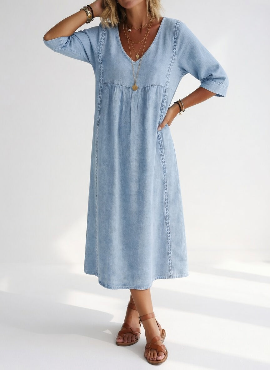 Lioréa™ — Vestido midi fluido, desenfadado y elegante