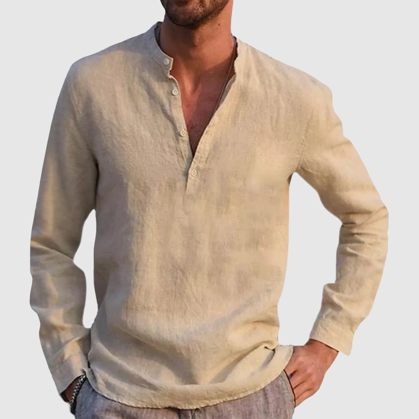 Camisa casual de lino