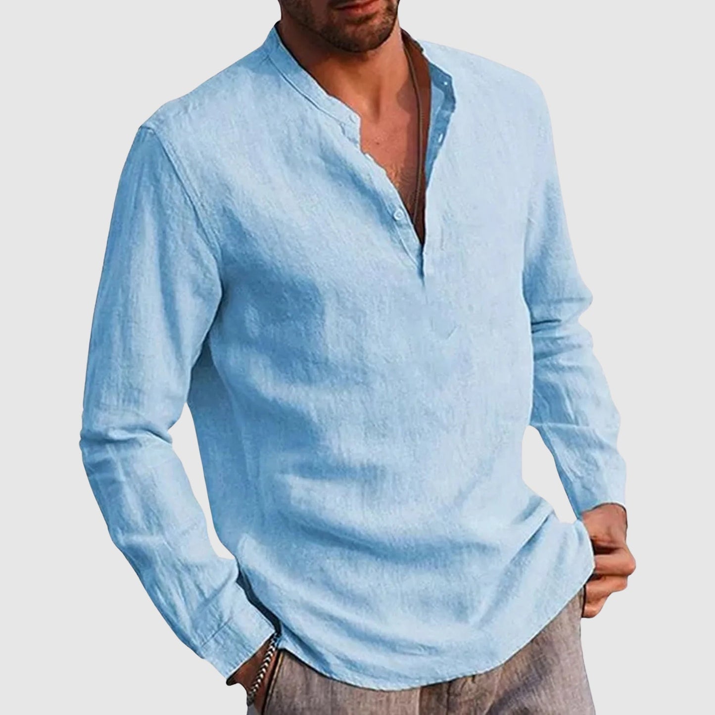 Camisa casual de lino