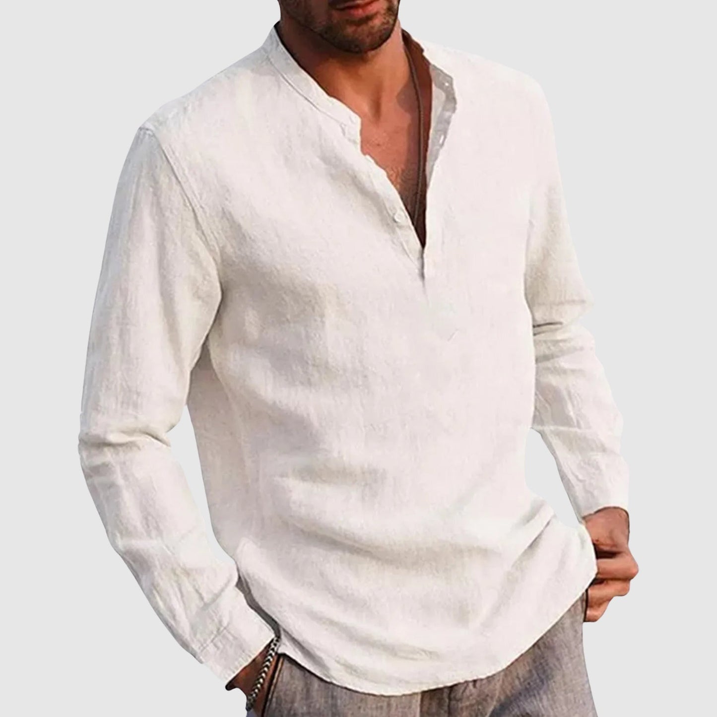 Camisa casual de lino