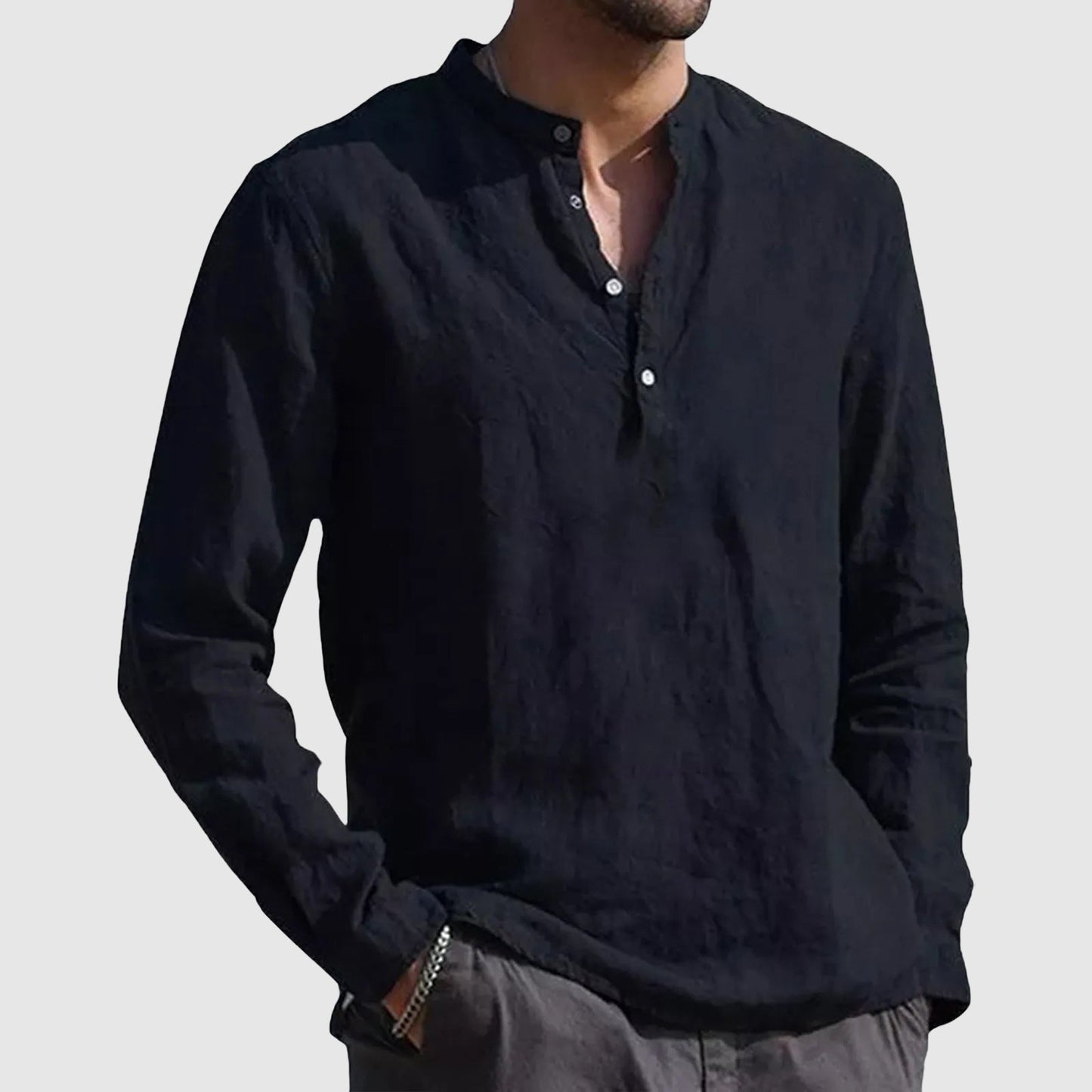 Camisa casual de lino