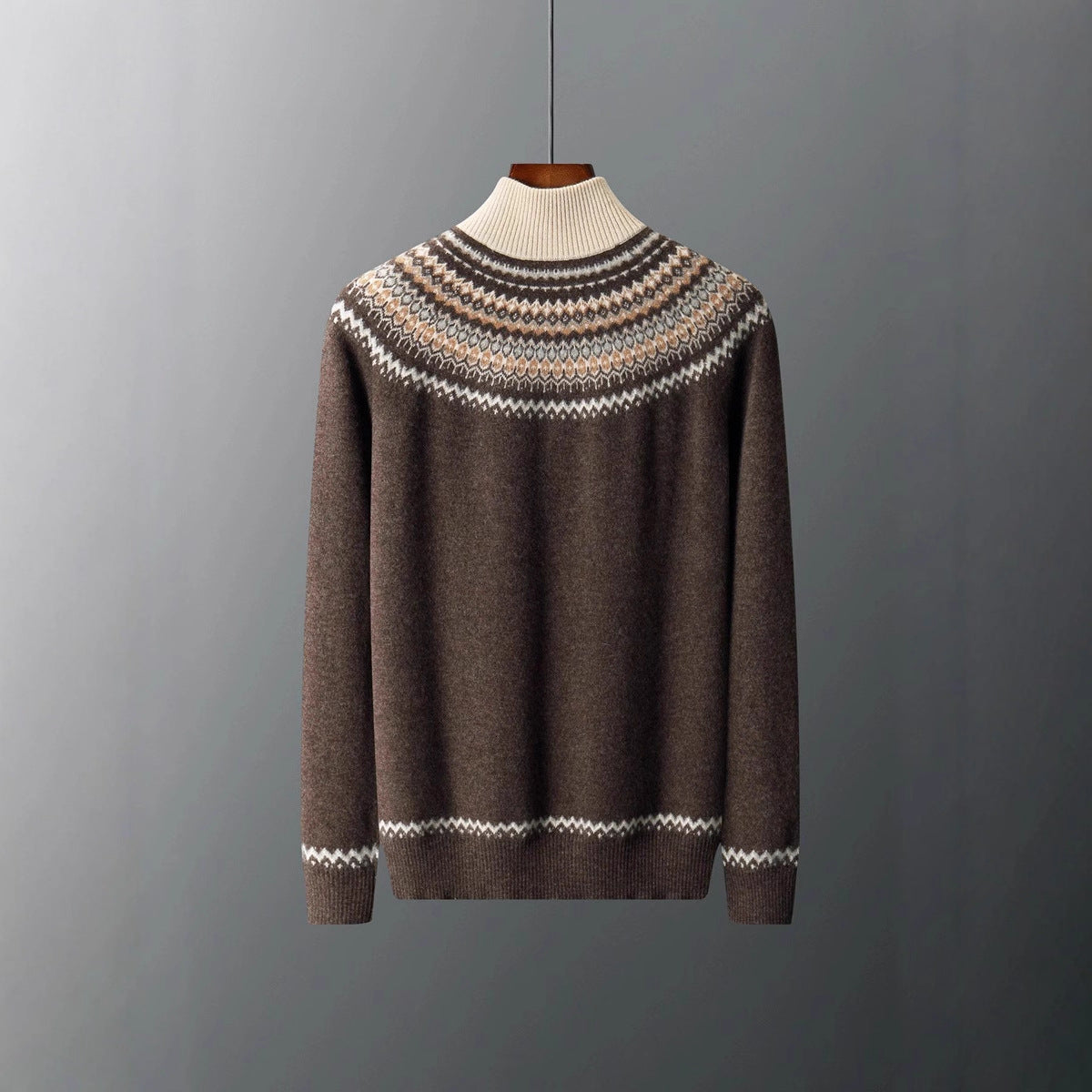 Elegante jersey de cachemira con cremallera