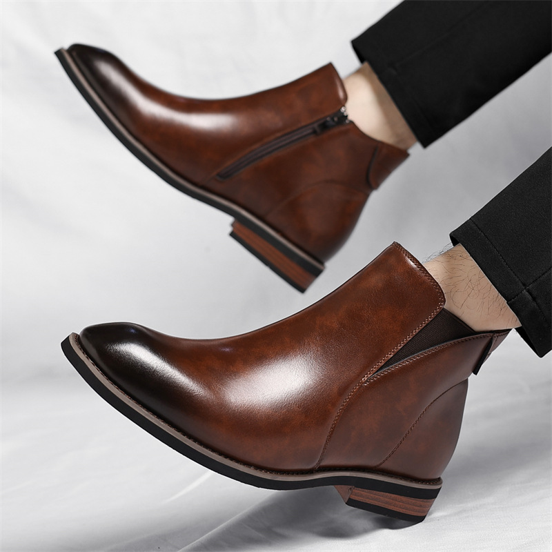 Elegantes botas Chelsea de cuero