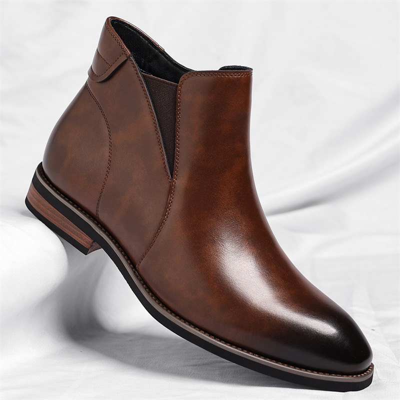 Elegantes botas Chelsea de cuero
