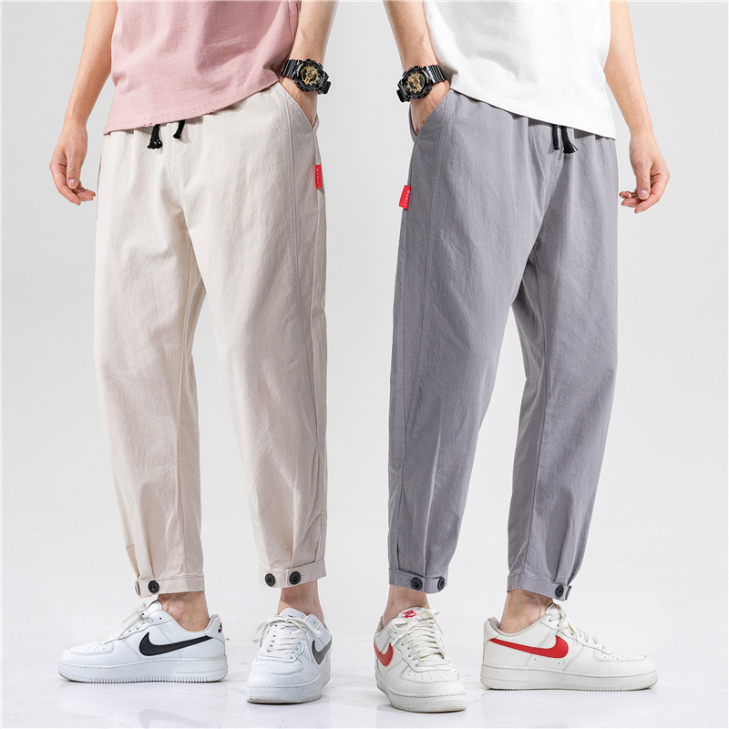 Elegantes pantalones de lino