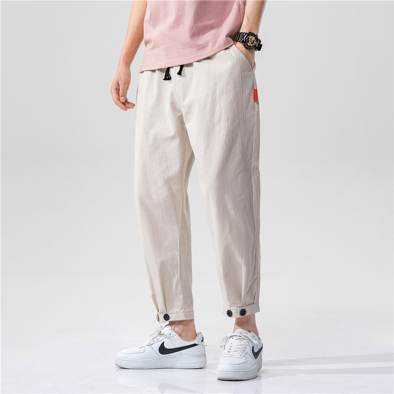Elegantes pantalones de lino