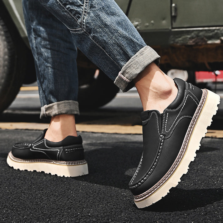 Elegantes zapatos de piel sin cordones