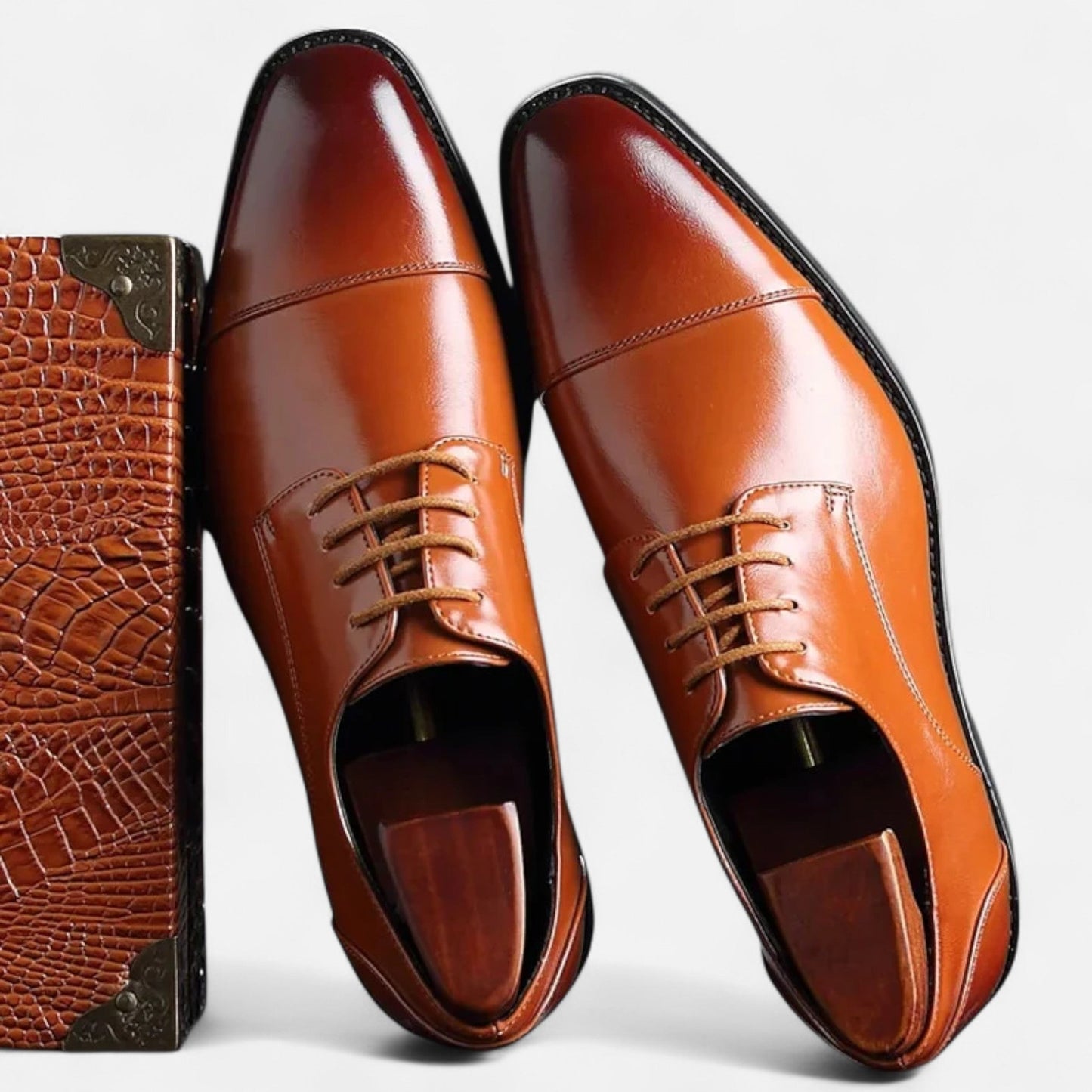 Elegantes zapatos de vestir de piel