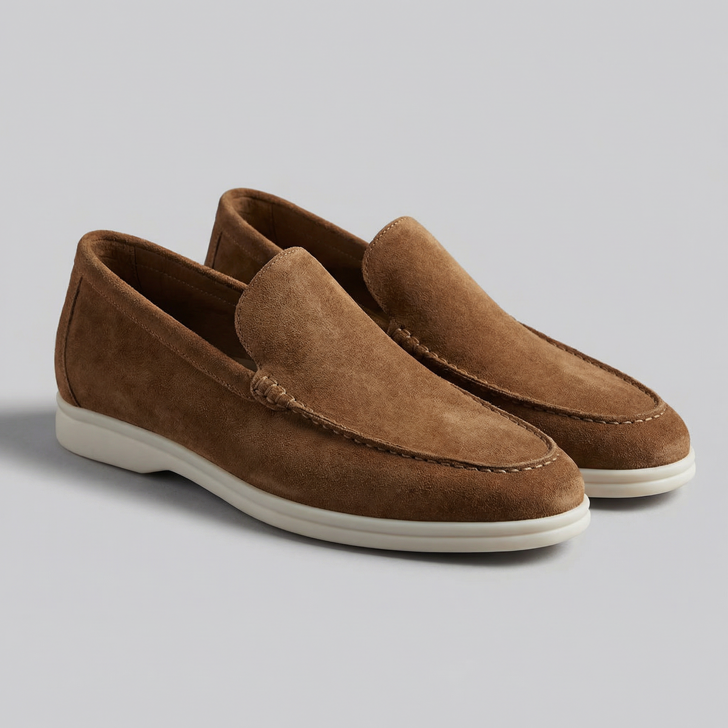 Mocasines elegantes de ante para hombre