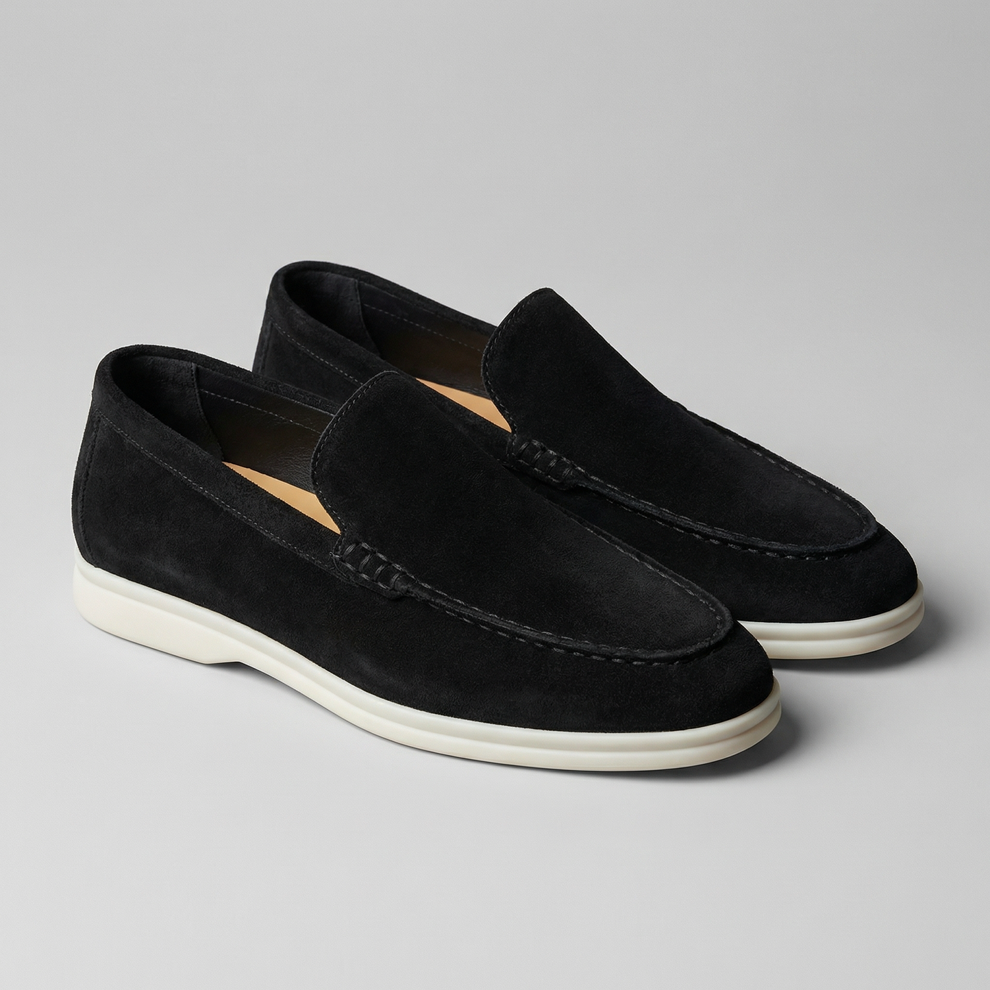 Mocasines elegantes de ante para hombre