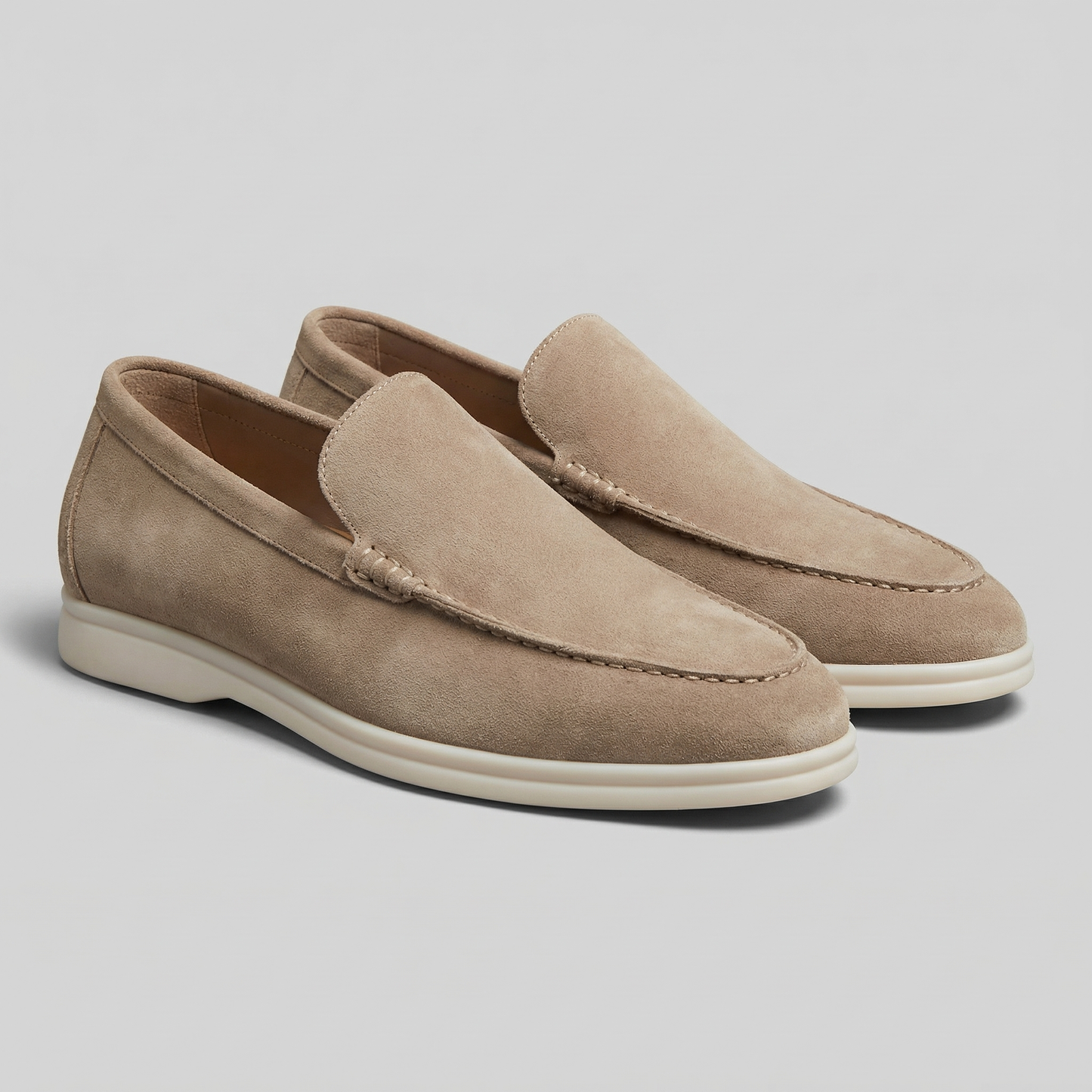Mocasines elegantes de ante para hombre