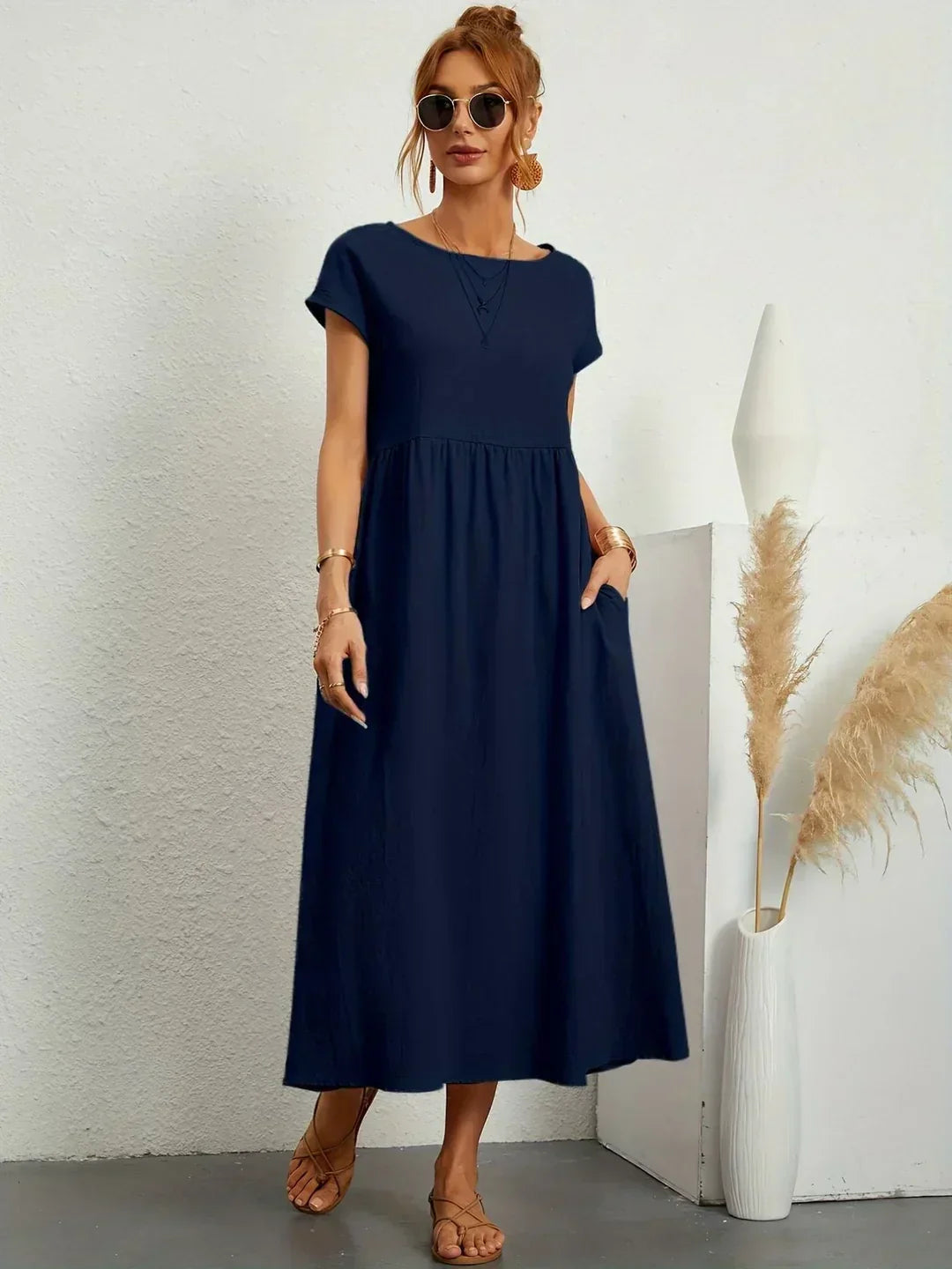 Gabrielle™ — Vestido midi fluido, elegancia atemporal
