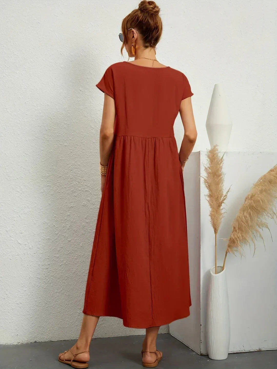Gabrielle™ — Vestido midi fluido, elegancia atemporal