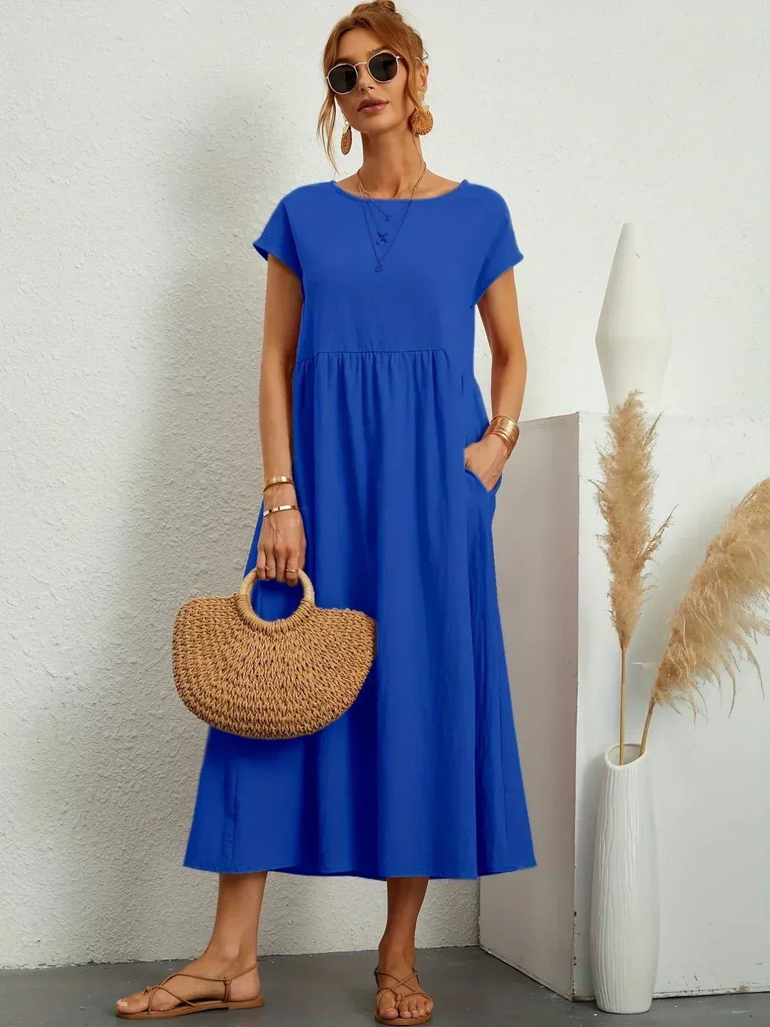 Gabrielle™ — Vestido midi fluido, elegancia atemporal