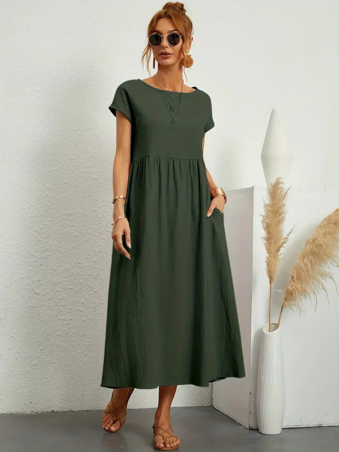 Gabrielle™ — Vestido midi fluido, elegancia atemporal