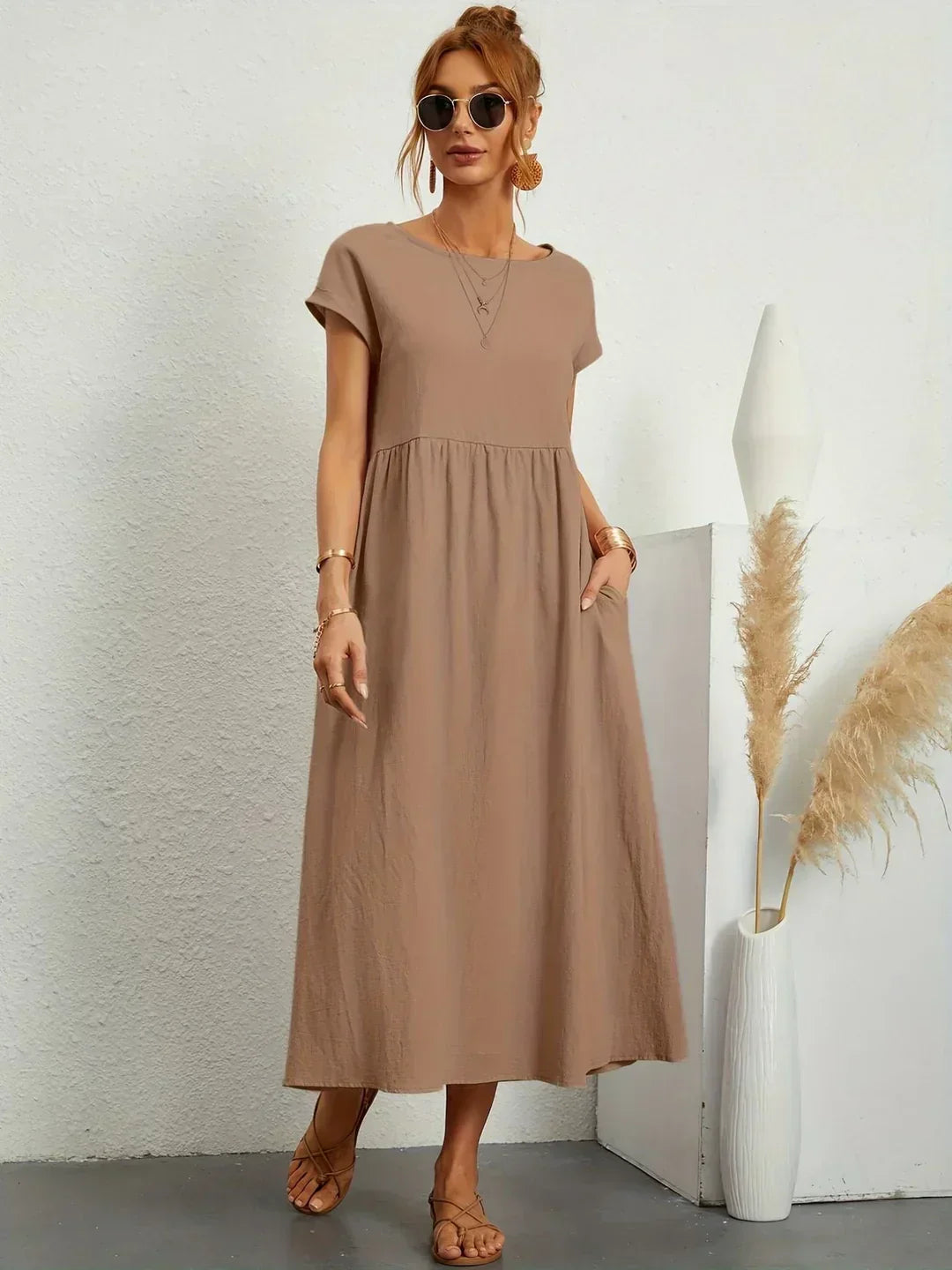 Gabrielle™ — Vestido midi fluido, elegancia atemporal