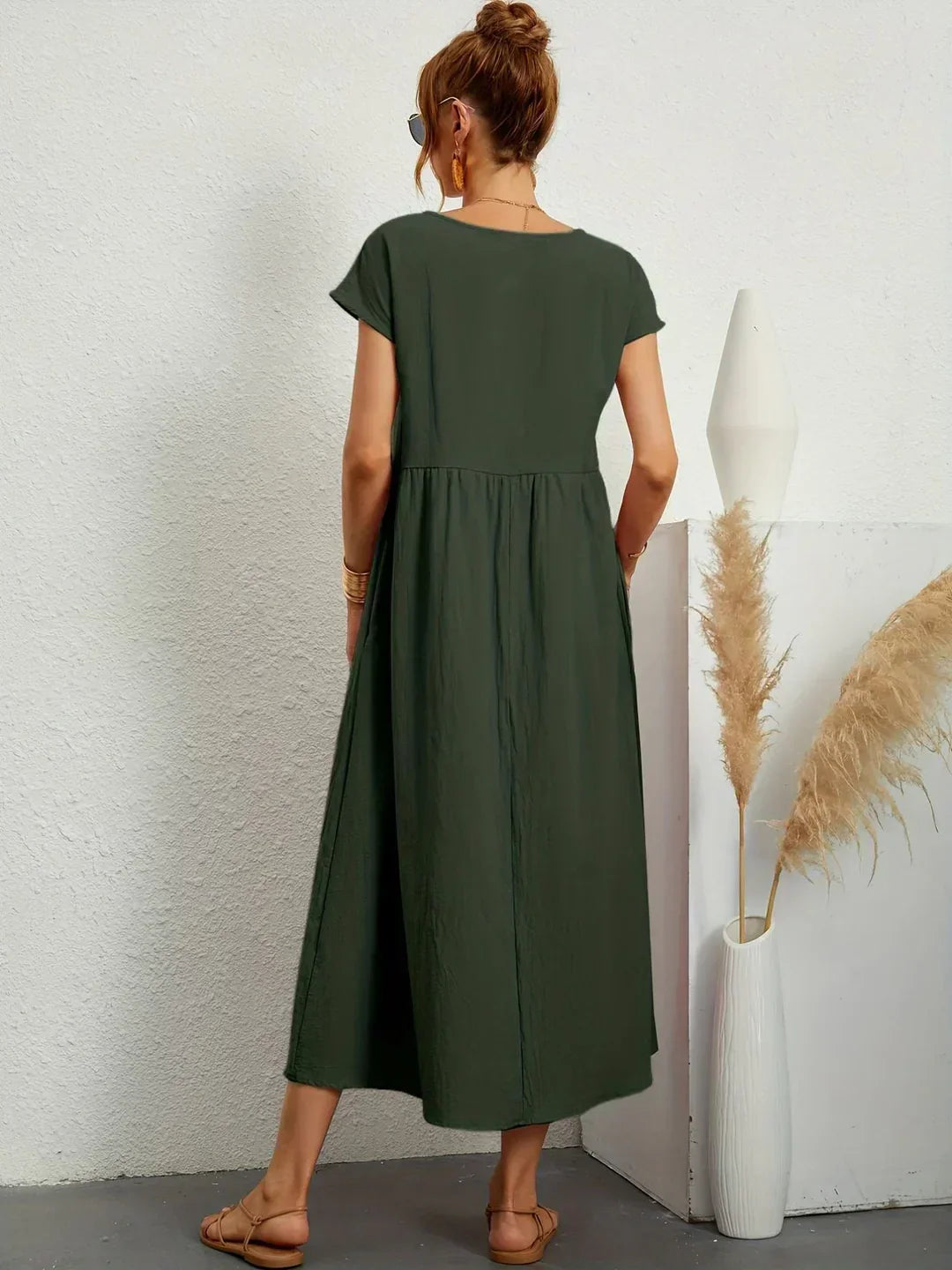 Gabrielle™ — Vestido midi fluido, elegancia atemporal