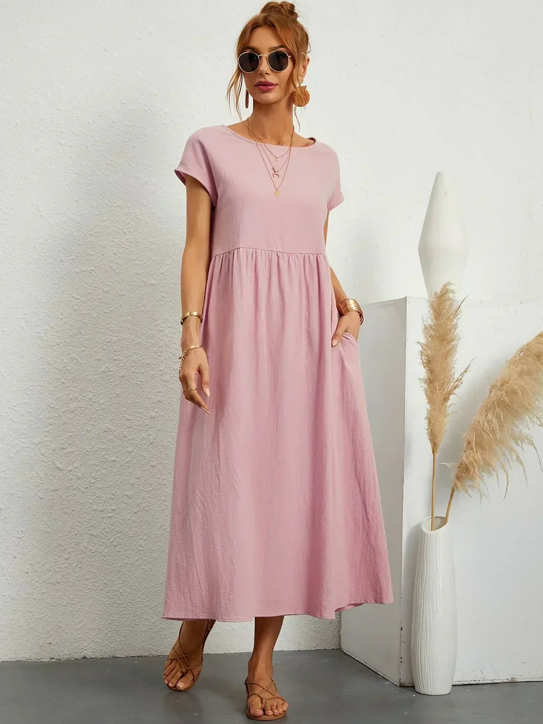 Gabrielle™ — Vestido midi fluido, elegancia atemporal