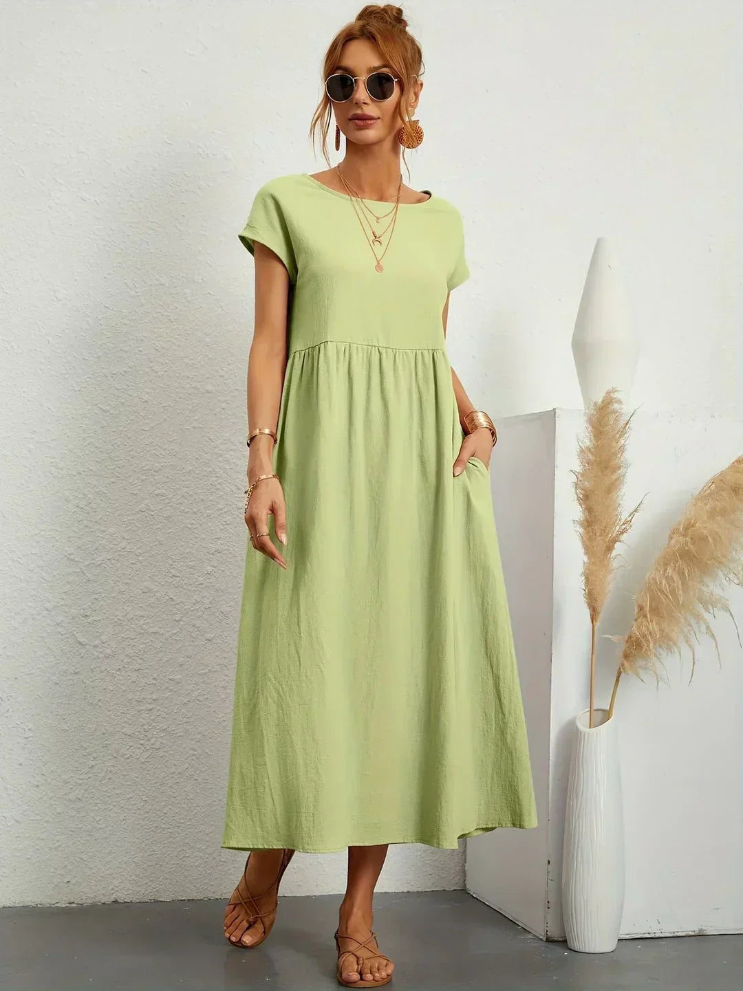 Gabrielle™ — Vestido midi fluido, elegancia atemporal