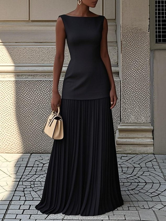 Vestido Largo Plisado