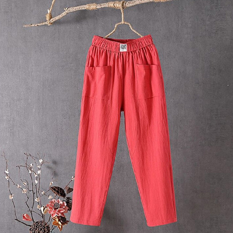 Alyra - Pantalones Relax con Bolsillos