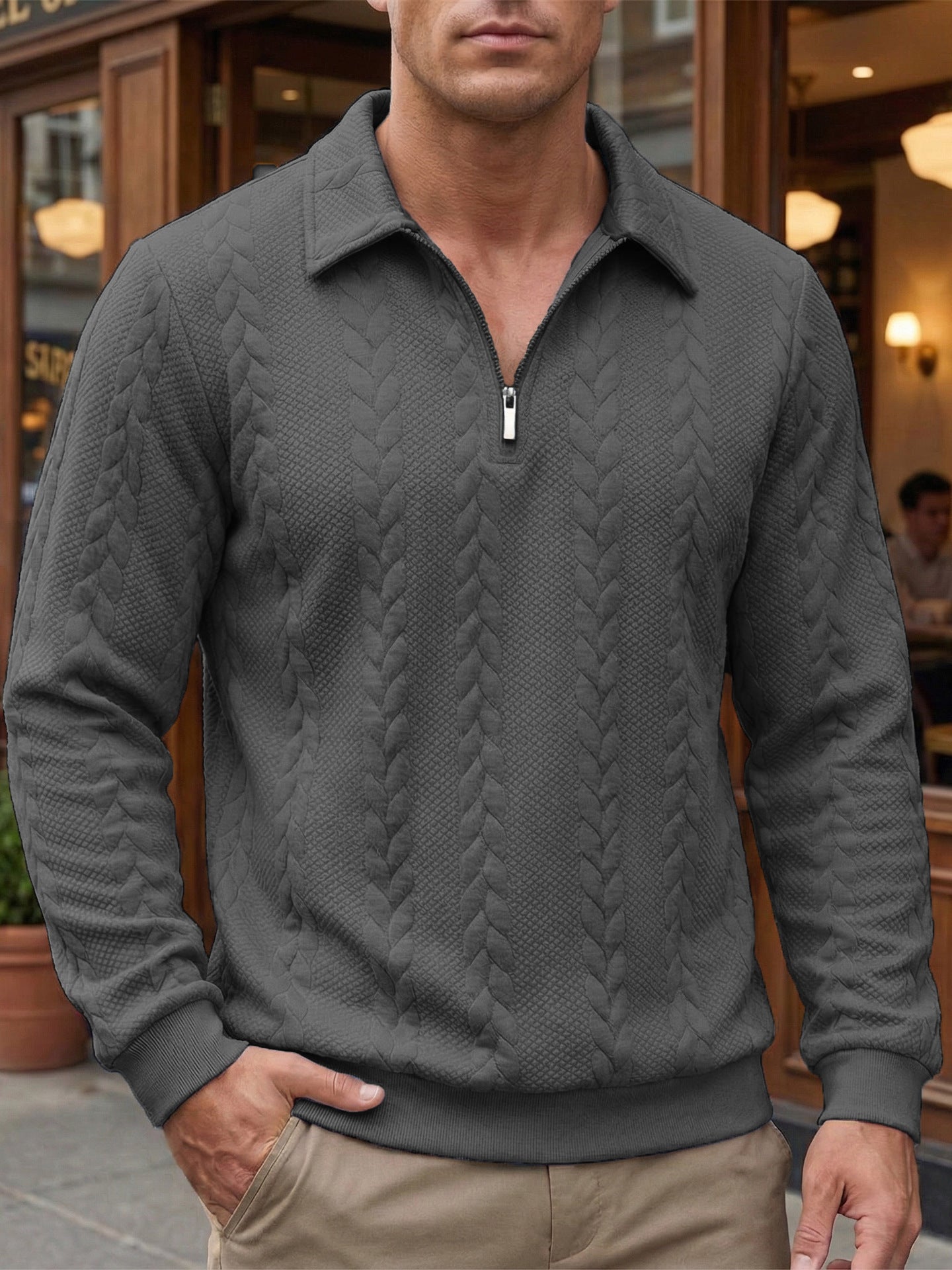 Jersey italiano con cremallera