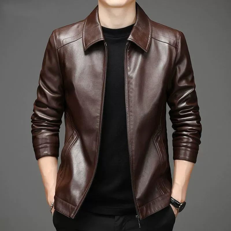 Chaqueta de cuero informal