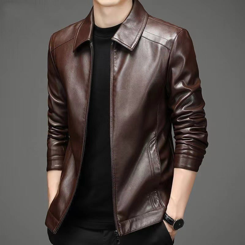 Chaqueta de cuero informal