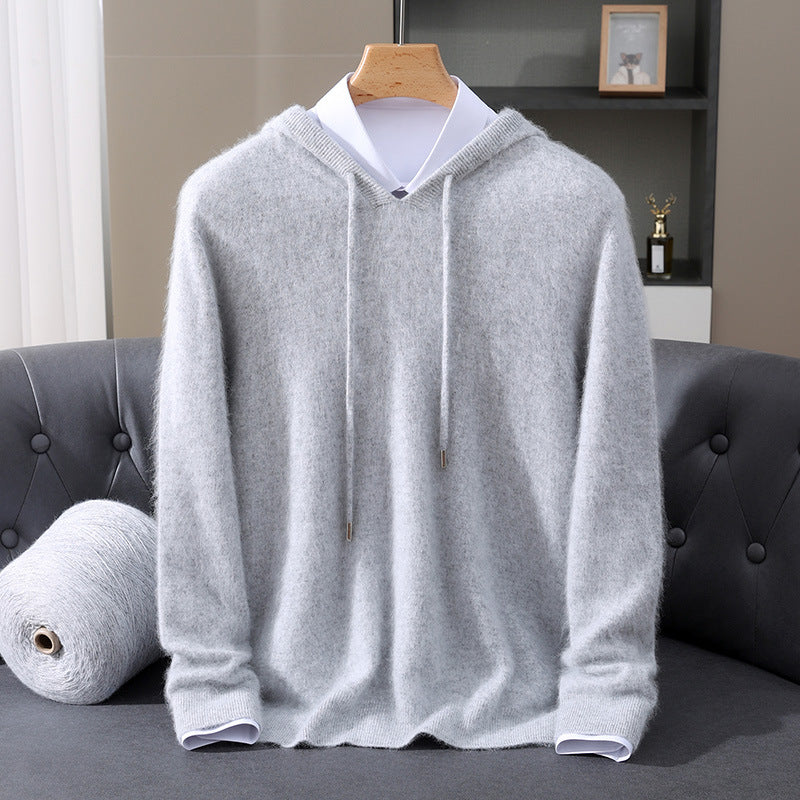 Elegante sudadera con capucha de cachemira
