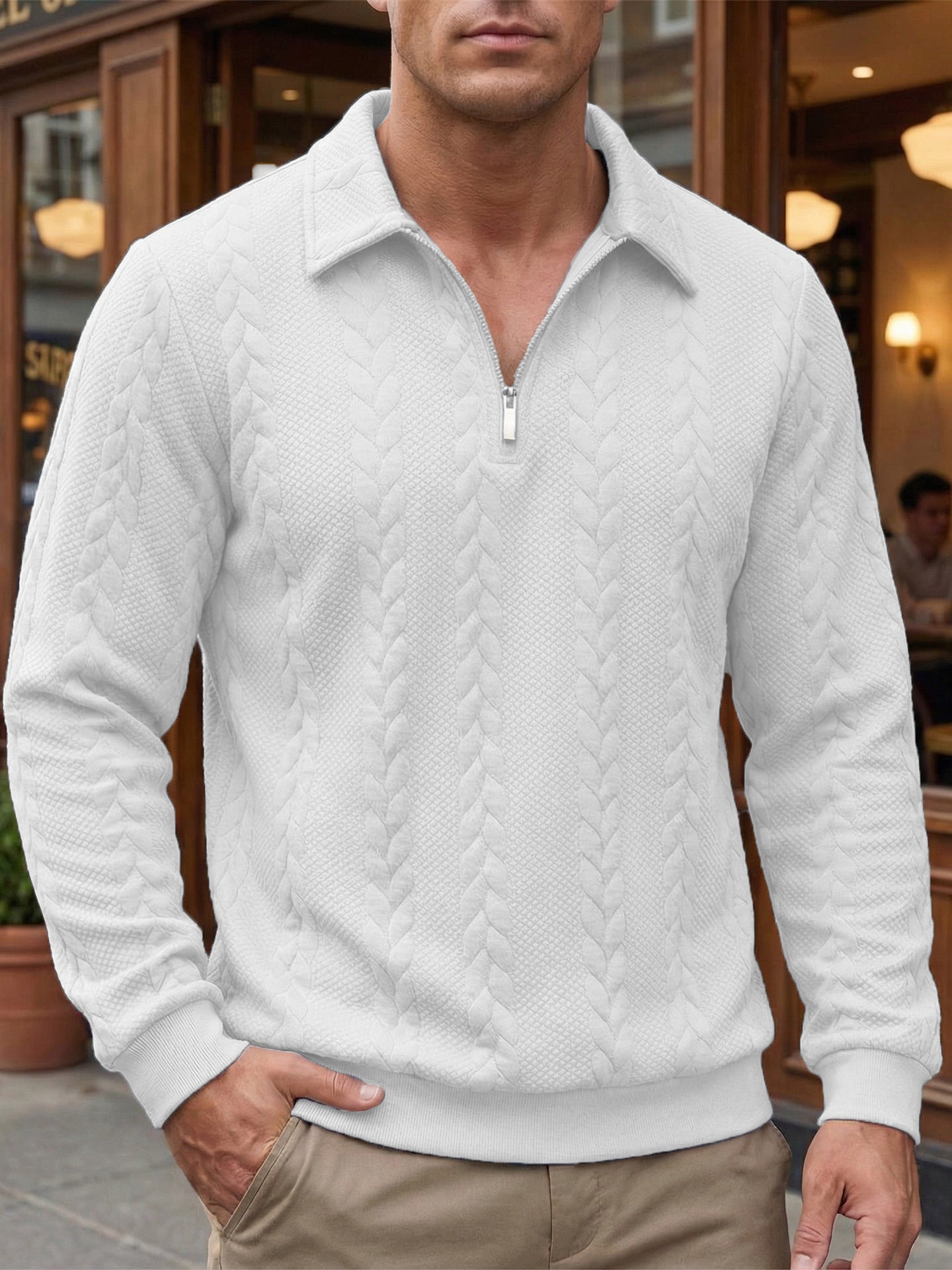 Jersey italiano con cremallera
