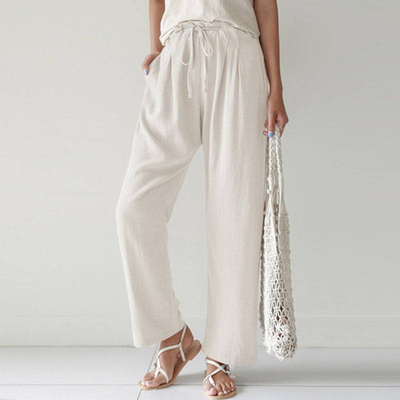 Vara - Pantalones Relaxed Fit con Cintura Ajustable