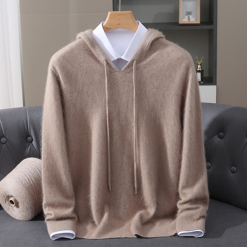 Elegante sudadera con capucha de cachemira