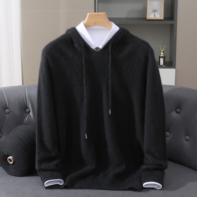 Elegante sudadera con capucha de cachemira