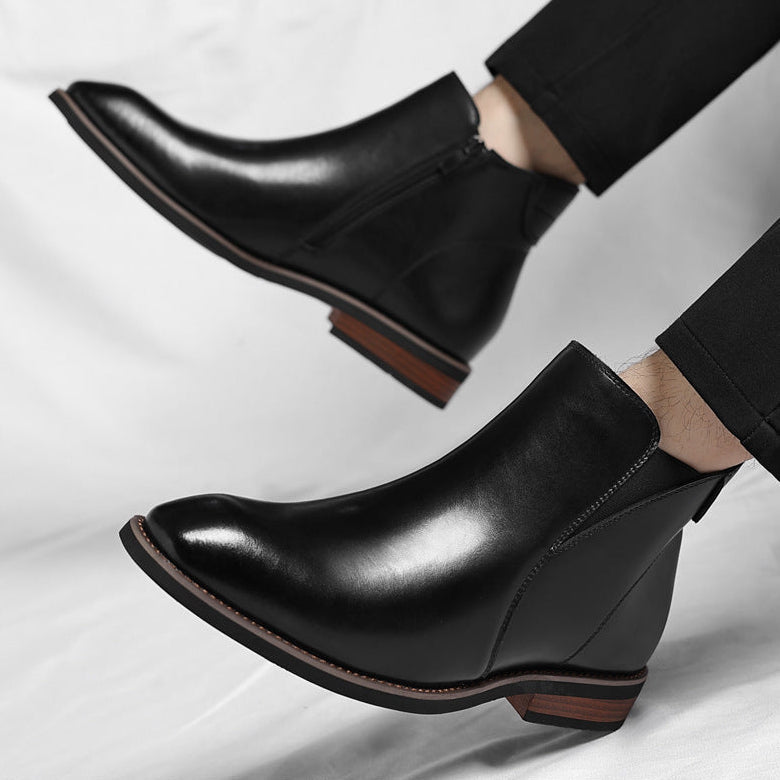 Elegantes botas Chelsea de cuero