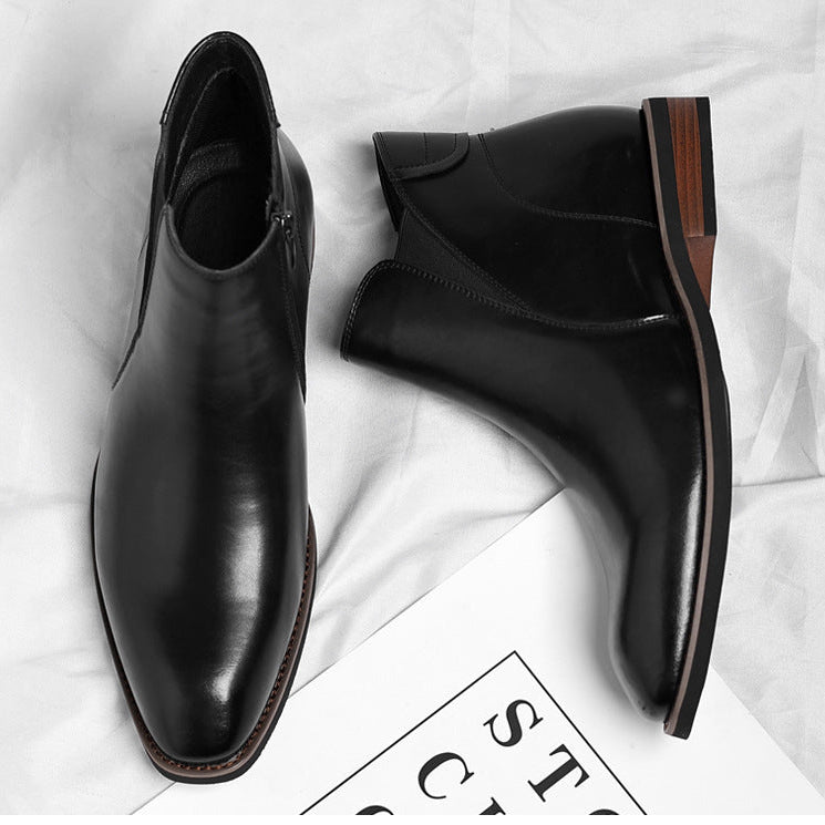 Elegantes botas Chelsea de cuero