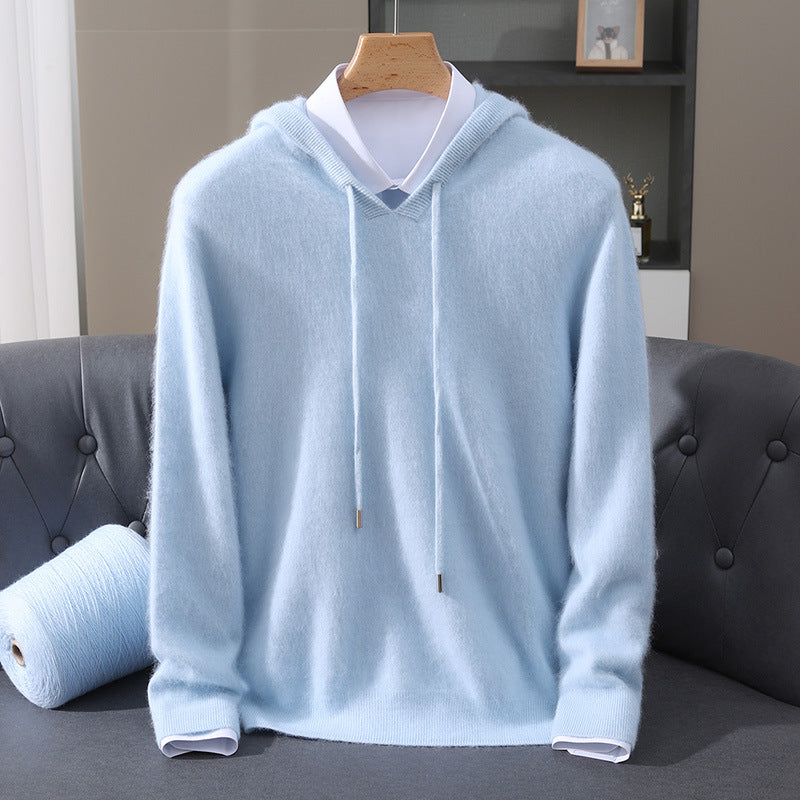 Elegante sudadera con capucha de cachemira