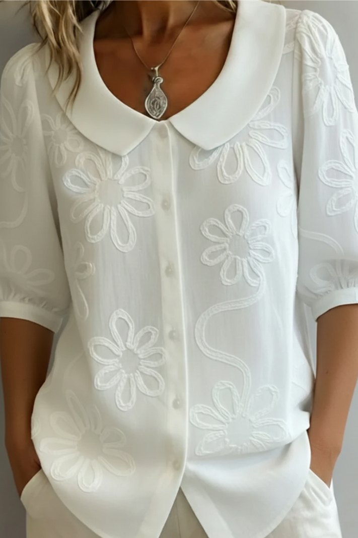 Blusa Elegante con Estampado Floral
