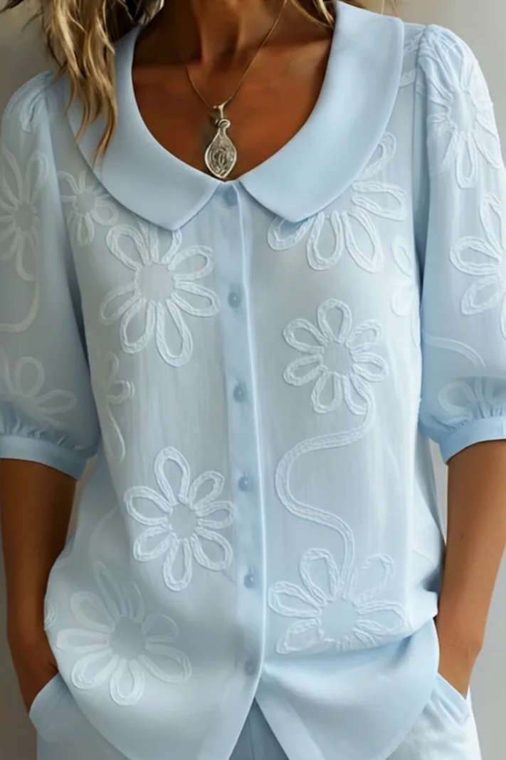 Blusa Elegante con Estampado Floral
