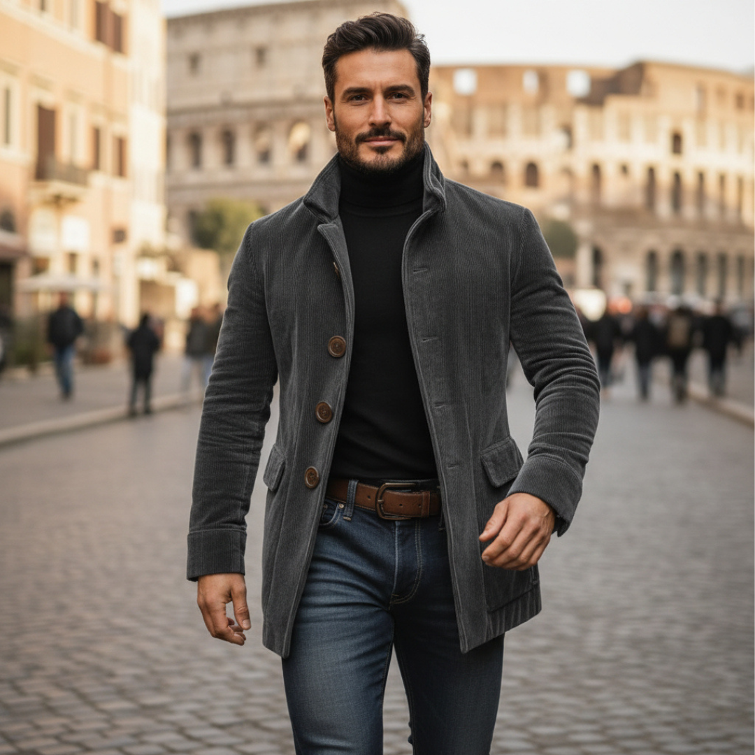 Elegante chaqueta de pana