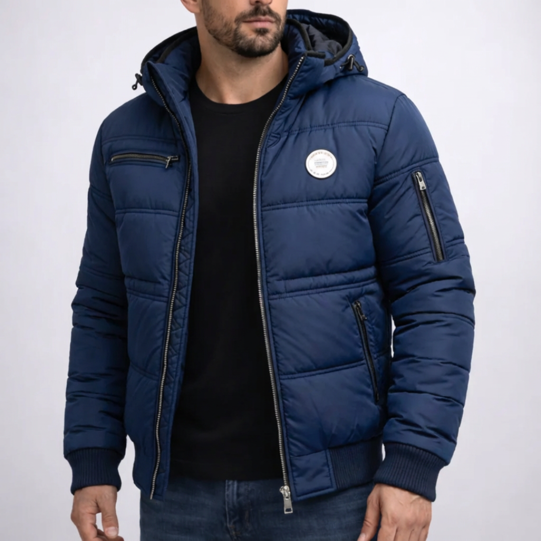 Elegante chaqueta acolchada