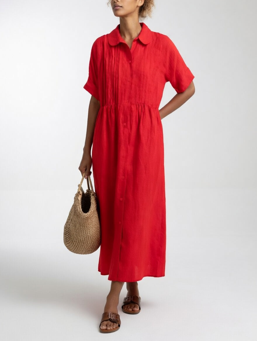 Lysandra™ - Vestido camisero fluido de verano