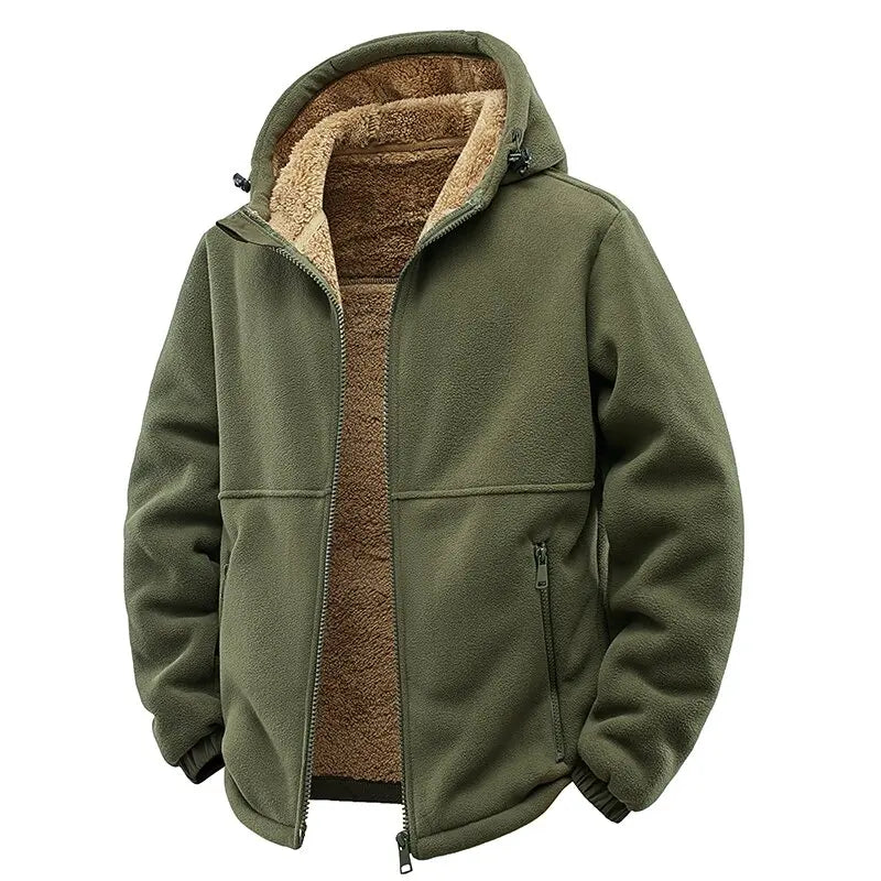 Elegante chaqueta cortavientos de lana