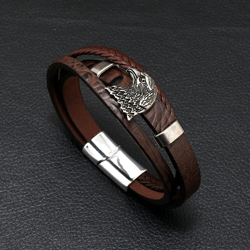 Símbolo Musical Pulsera de cuero para hombre