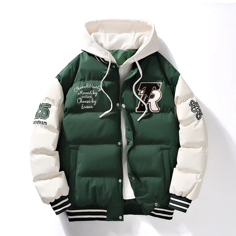 Elegante chaqueta acolchada con capucha