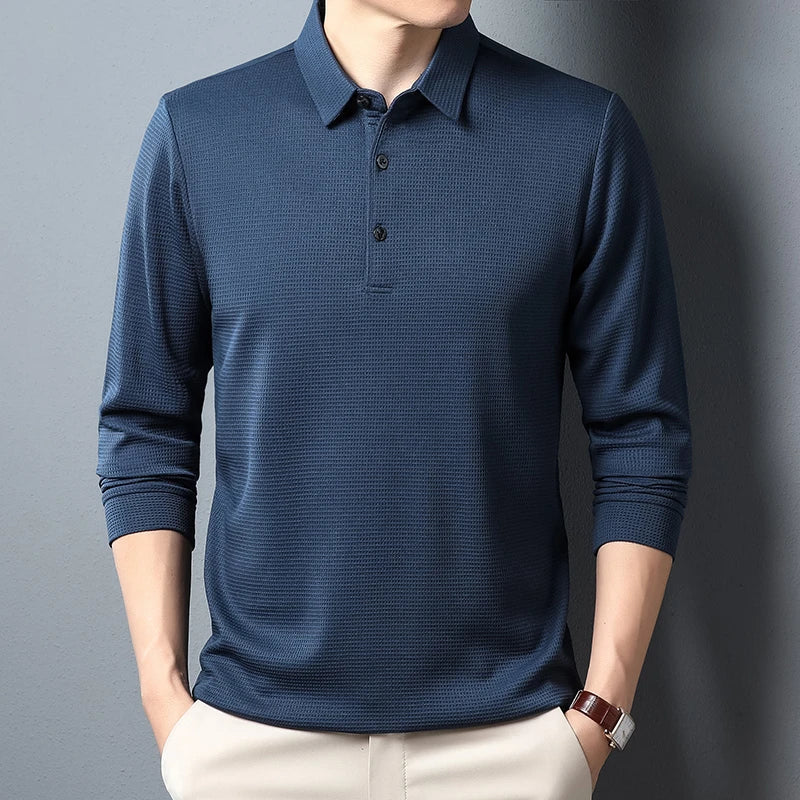 Elegante polo de manga larga
