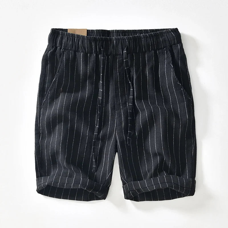 Pantalones cortos elegantes de algodón y lino