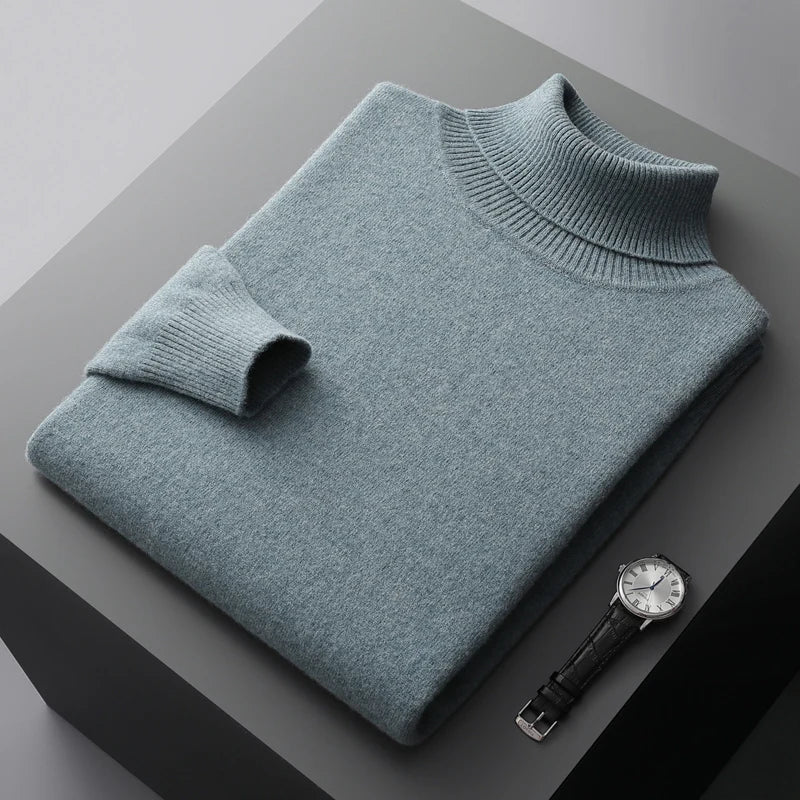 Jersey de cuello alto de lana Genève